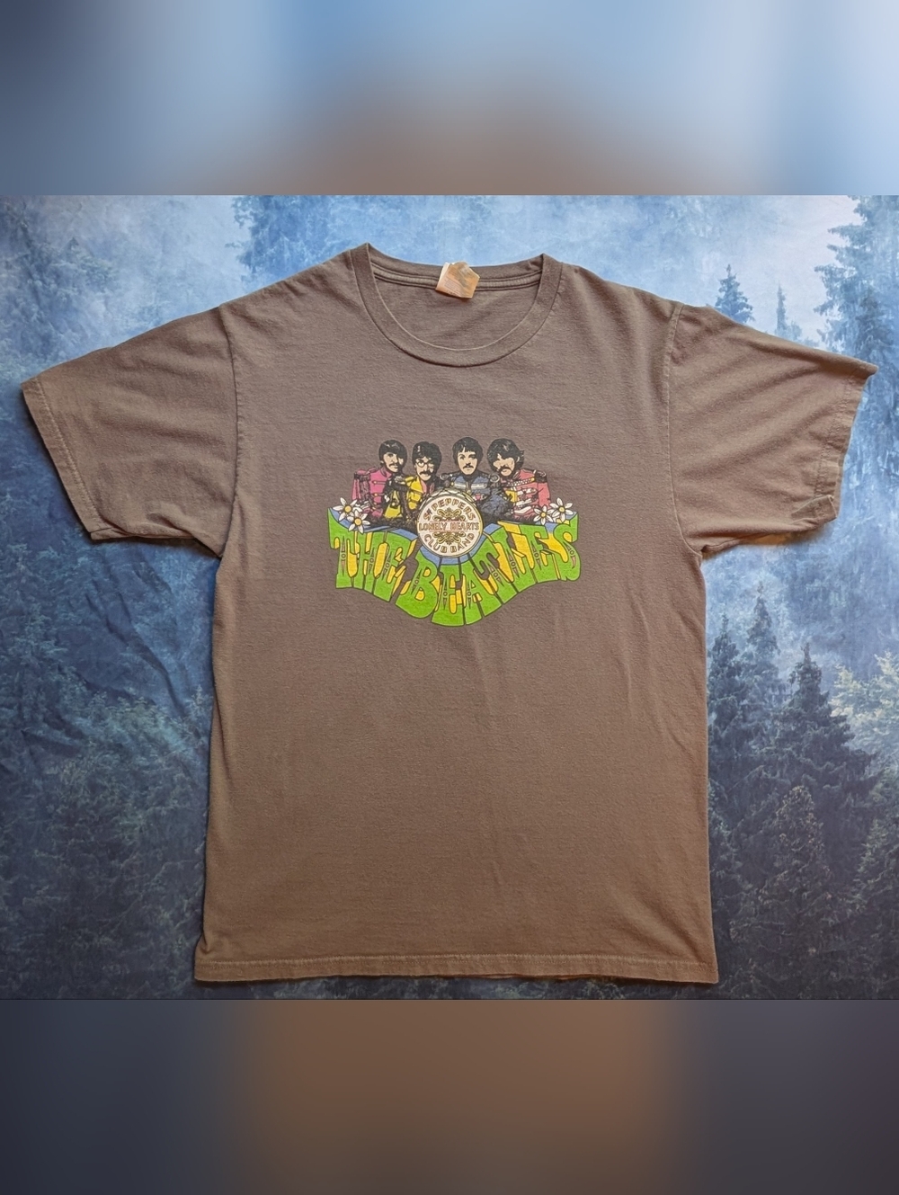 The Beatles Sgt. Pepper's Lonely Hearts Club Band Gray T-Shirt Small Port & Comp